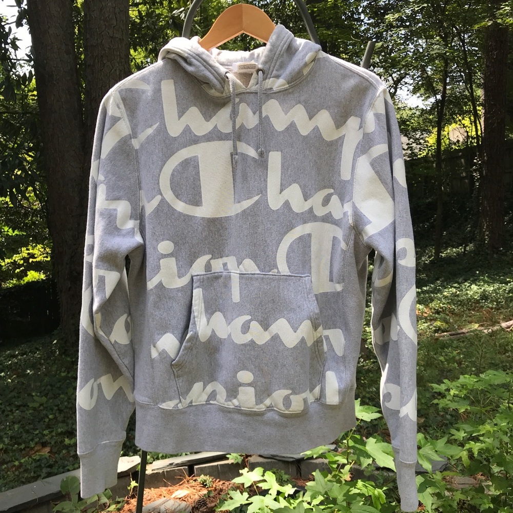 Champion Reverse Weave All-Over Logo Hoodie